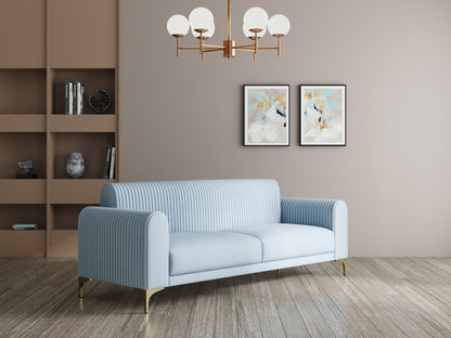 Modern 3-Seater Sofa With Metal Legs