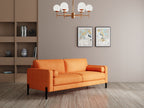 Modern 3 Seater Sofa With Sleek Metal Legs