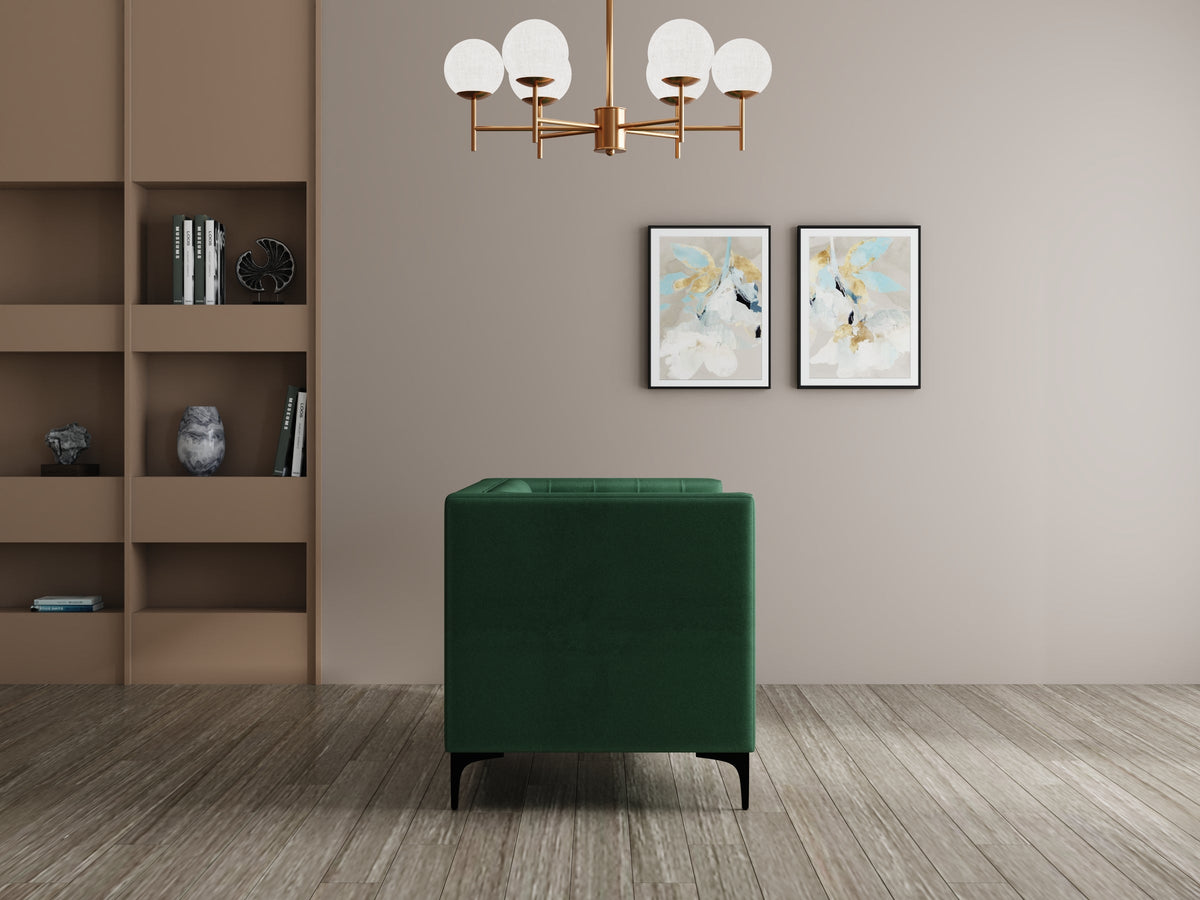 Modern 3 Seater Oslo Sofa With Black Metal Legs