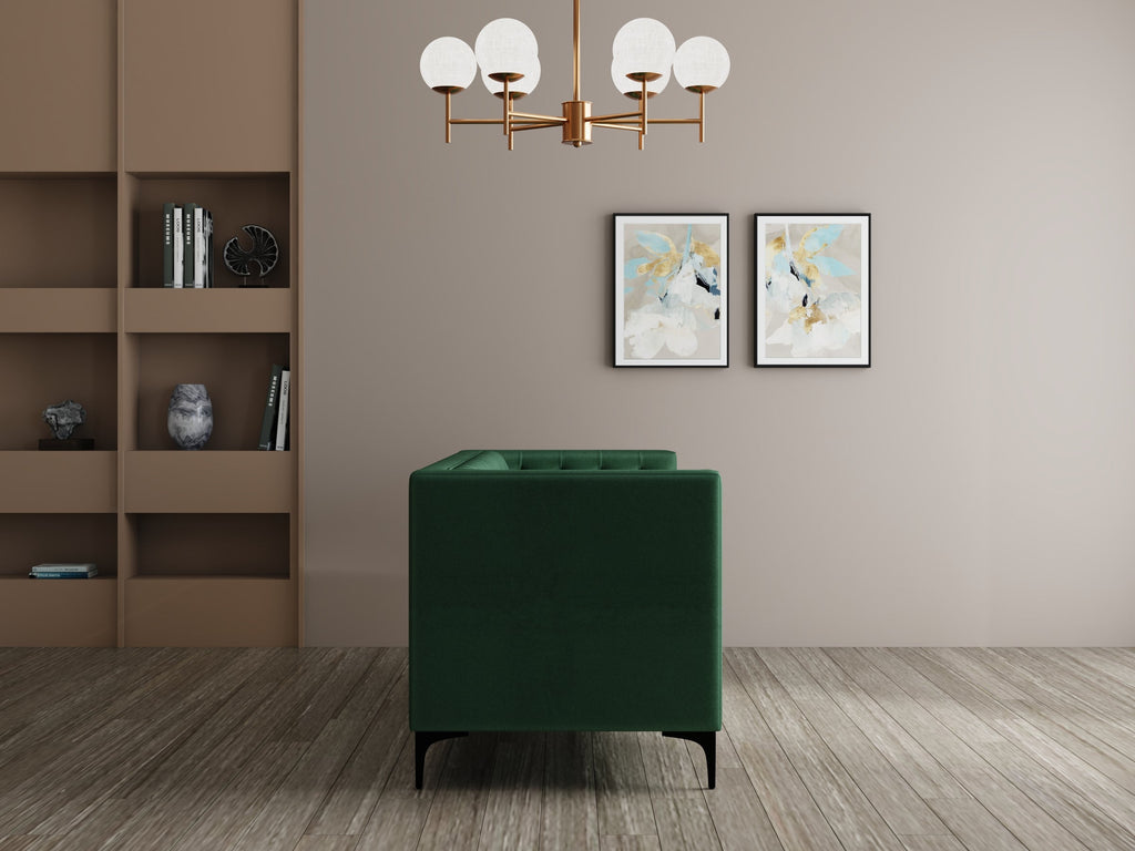 Modern 3 Seater Oslo Sofa With Black Metal Legs