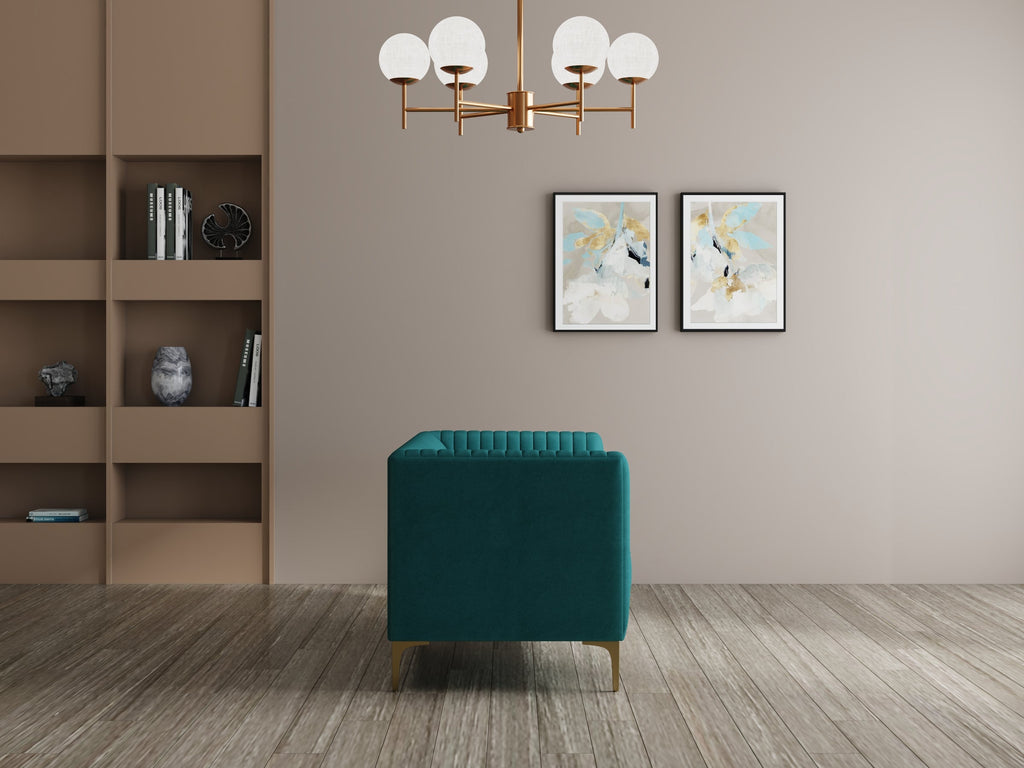 Modern 3-Seater Sofa With Sleek Black Metal Legs