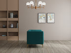 Modern 3-Seater Sofa With Sleek Black Metal Legs