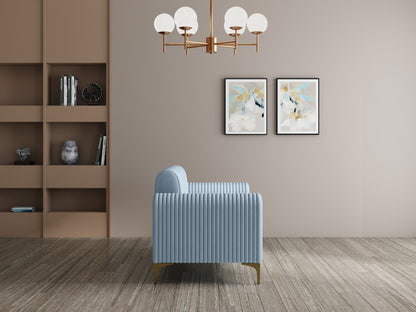 Modern 3-Seater Sofa With Metal Legs