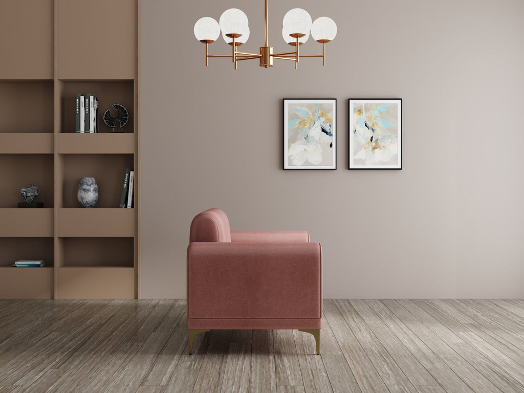 Modern 3-Seater Sofa with Matt Black Legs