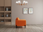 Modern 3 Seater Sofa With Sleek Metal Legs