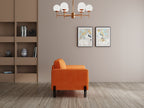 Modern 3 Seater Sofa With Sleek Metal Legs