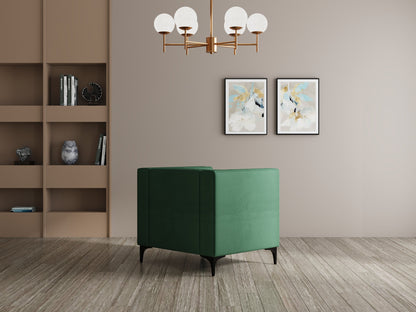 Modern 3 Seater Oslo Sofa With Black Metal Legs