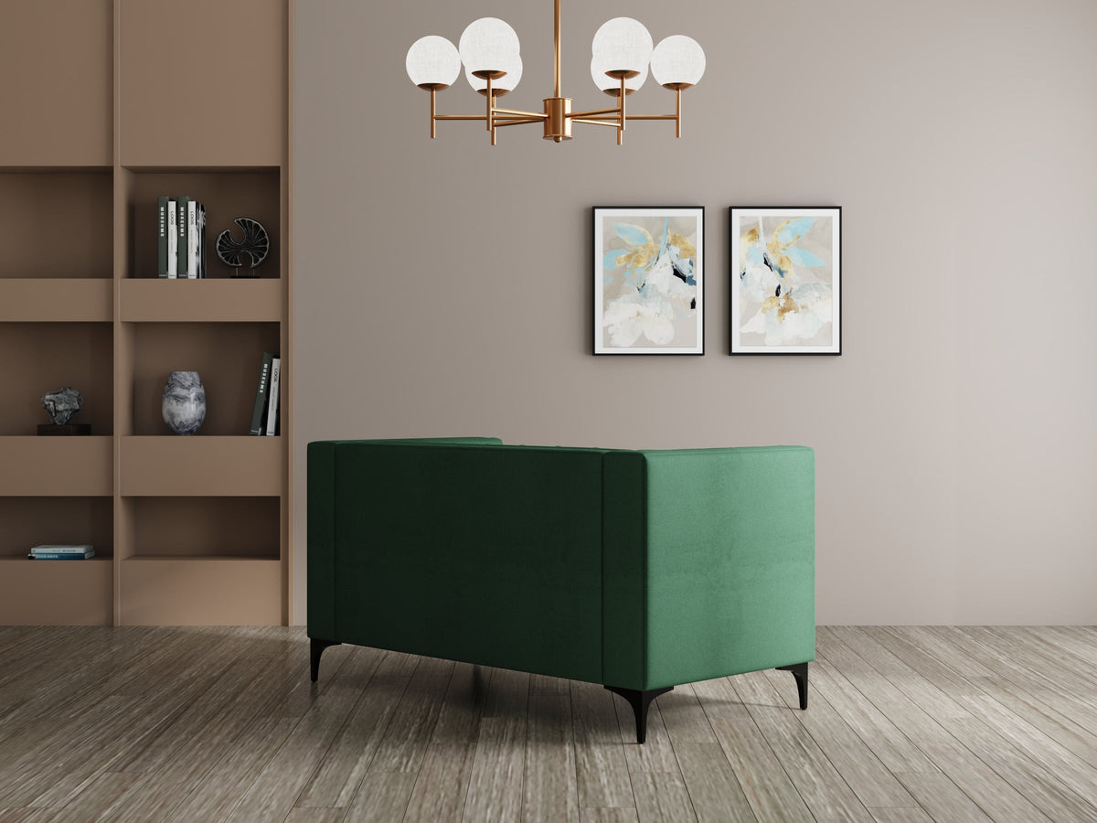 Modern 3 Seater Oslo Sofa With Black Metal Legs