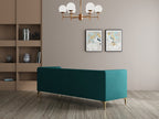 Modern 3-Seater Sofa With Sleek Black Metal Legs