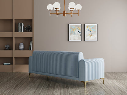 Modern 3-Seater Sofa With Metal Legs