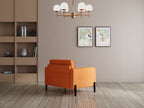 Modern 3 Seater Sofa With Sleek Metal Legs