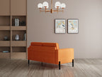 Modern 3 Seater Sofa With Sleek Metal Legs
