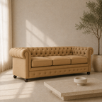 Three-quarter lifestyle view of the Allington Chesterfield sofa
