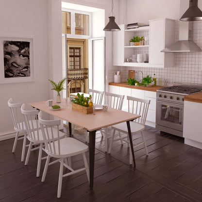 Serenity Dining Table XL (6x3 feet) - White Oak Veneer