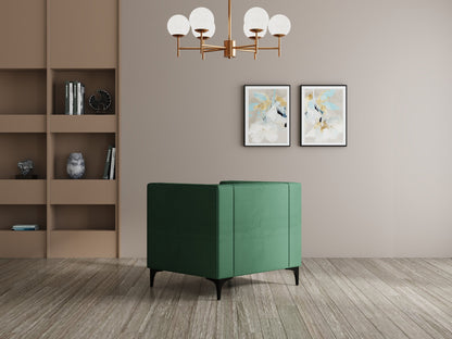Modern 3 Seater Oslo Sofa With Black Metal Legs