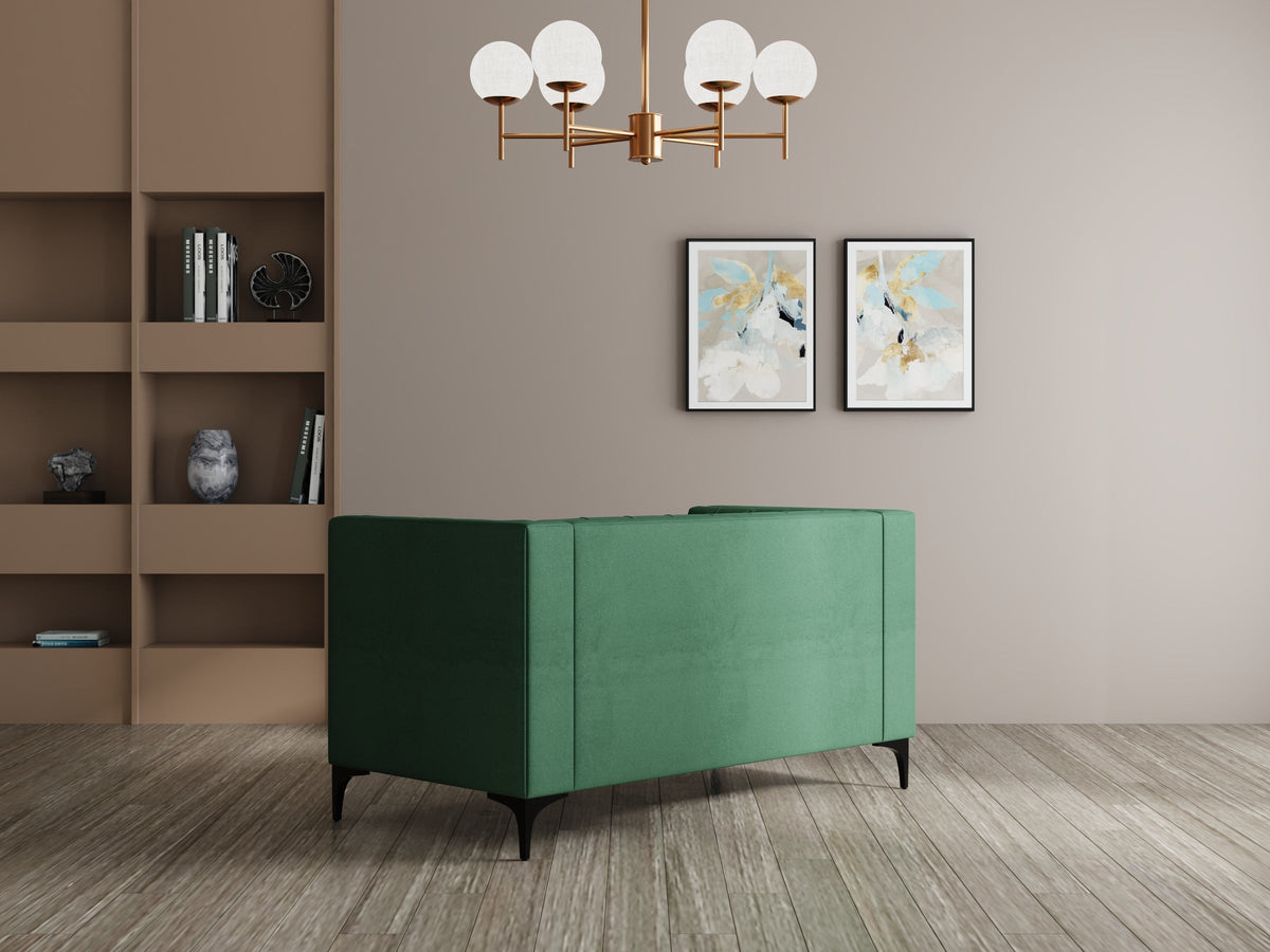 Modern 3 Seater Oslo Sofa With Black Metal Legs