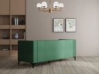 Modern 3 Seater Oslo Sofa With Black Metal Legs