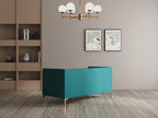 Modern 3-Seater Sofa With Sleek Black Metal Legs