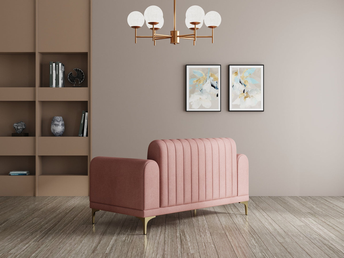 Modern 3-Seater Sofa with Matt Black Legs
