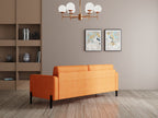 Modern 3 Seater Sofa With Sleek Metal Legs