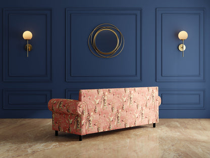 Modern 3-Seater Sofa With Sleek Metal Legs