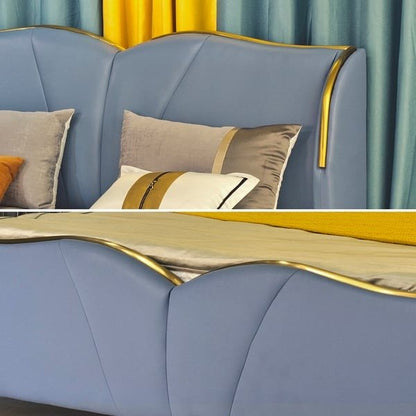 France Upholstered Bed Without Storage In Suede