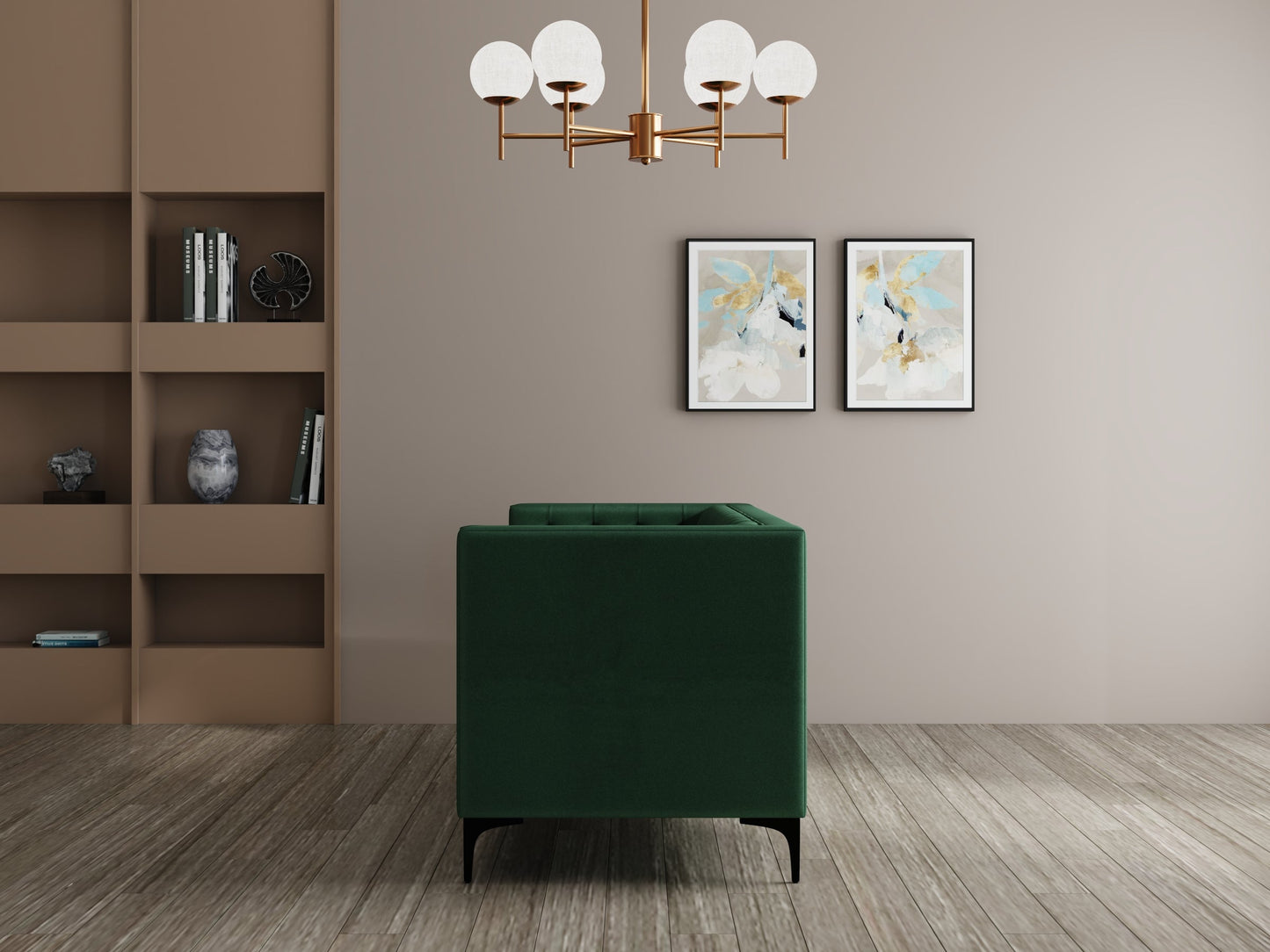 Modern 3 Seater Oslo Sofa With Black Metal Legs