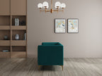 Modern 3-Seater Sofa With Sleek Black Metal Legs