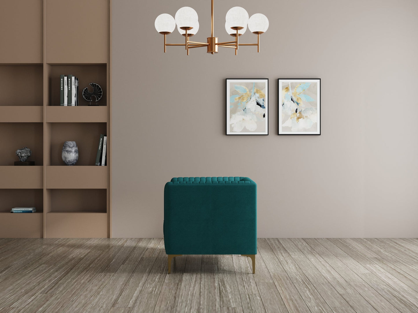 Modern 3-Seater Sofa With Sleek Black Metal Legs