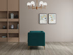 Modern 3-Seater Sofa With Sleek Black Metal Legs
