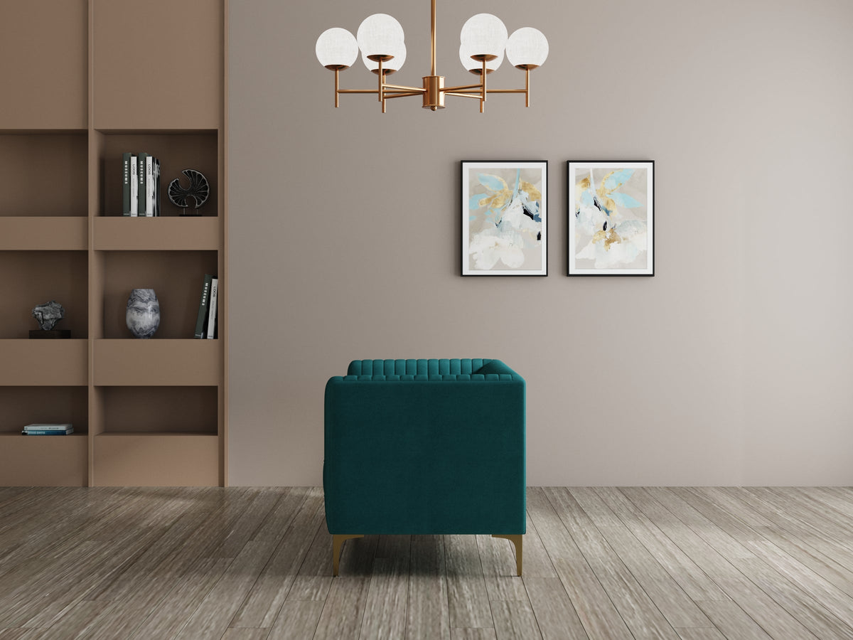 Modern 3-Seater Sofa With Sleek Black Metal Legs