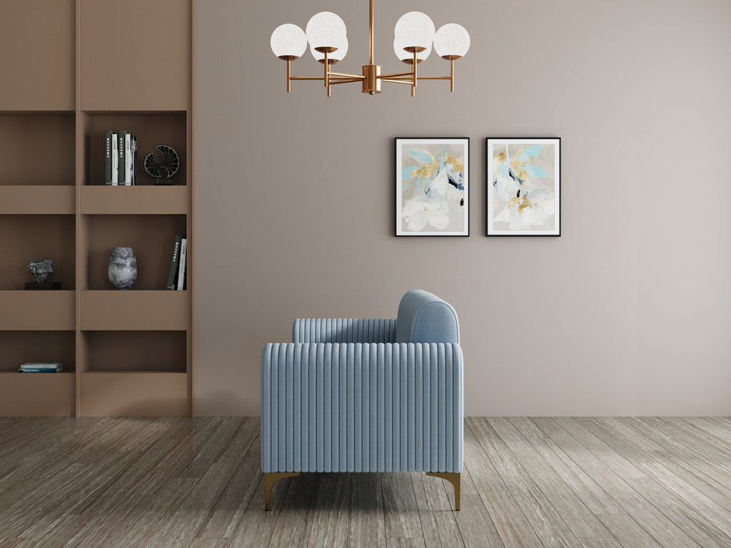 Modern 3-Seater Sofa With Metal Legs