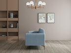 Modern 3-Seater Sofa With Metal Legs
