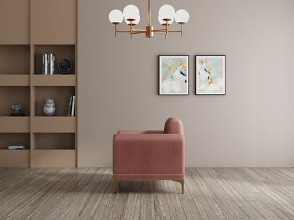 Modern 3-Seater Sofa with Matt Black Legs