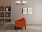 Modern 3 Seater Sofa With Sleek Metal Legs