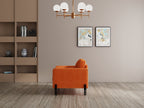 Modern 3 Seater Sofa With Sleek Metal Legs