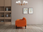 Modern 3 Seater Sofa With Sleek Metal Legs