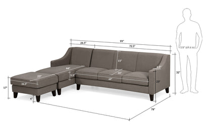 Austin Sectional Sofa 3 Seater