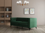 Modern 3 Seater Oslo Sofa With Black Metal Legs