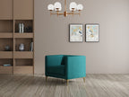 Modern 3-Seater Sofa With Sleek Black Metal Legs