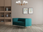 Modern 3-Seater Sofa With Sleek Black Metal Legs