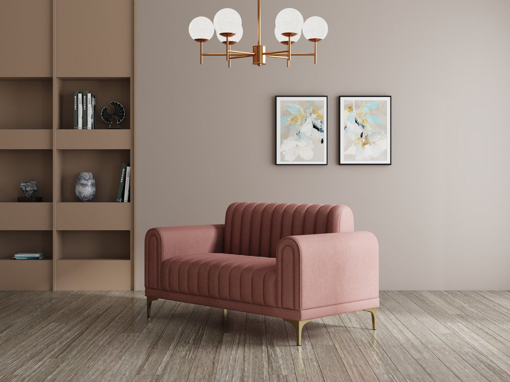 Modern 3-Seater Sofa with Matt Black Legs