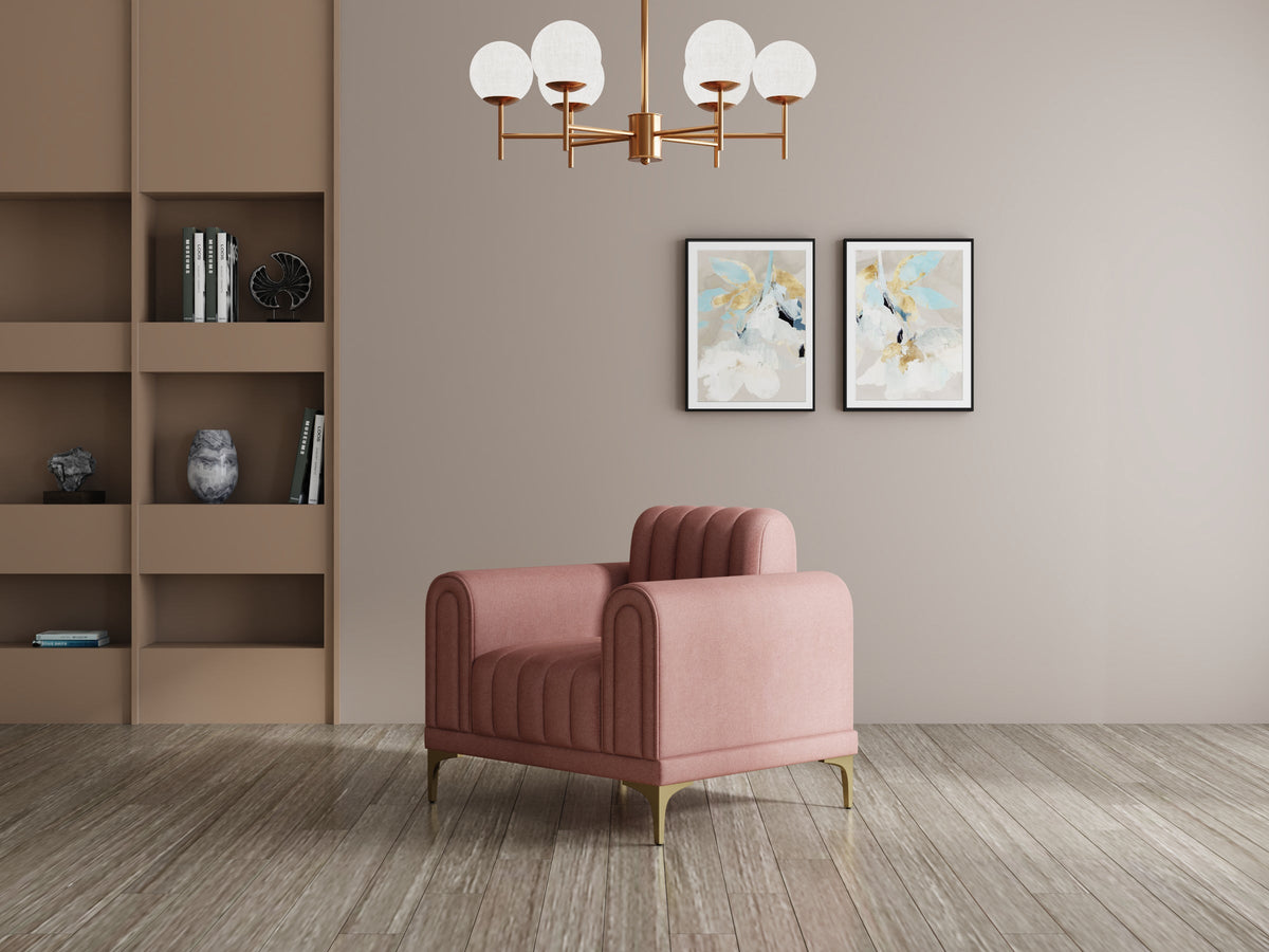 Modern 3-Seater Sofa with Matt Black Legs