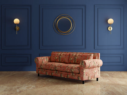 Modern 3-Seater Sofa With Sleek Metal Legs