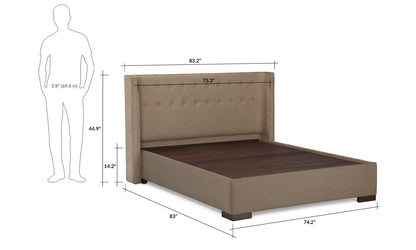 Agastya Fully Upholstered Bed without Storage