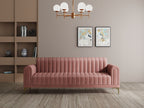 Modern 3-Seater Sofa with Matt Black Legs