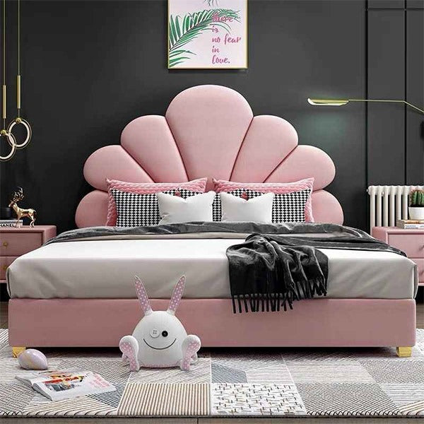 Holden Upholstered Kids Bed Without Storage In Suede