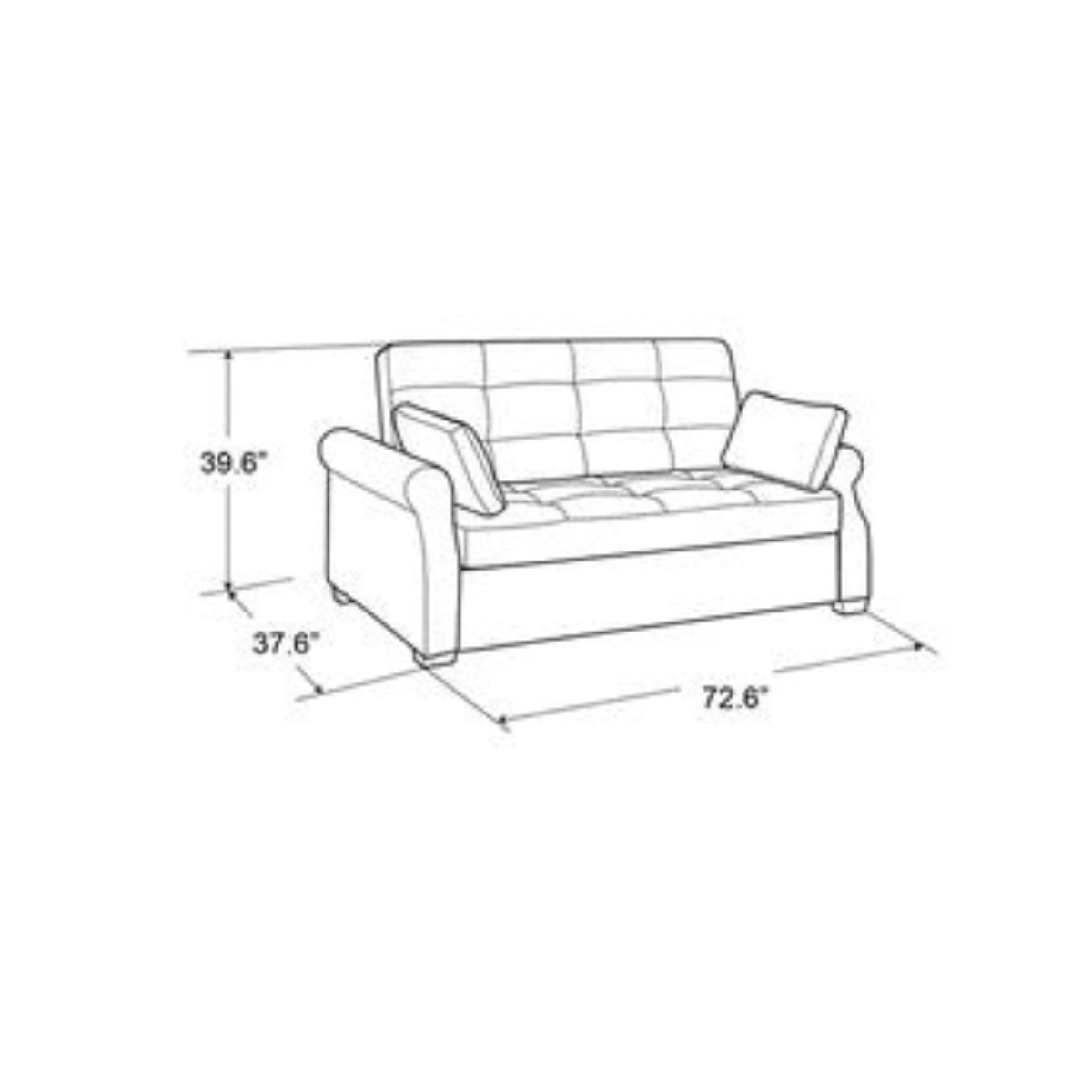 Elegance Scape Sofa Cum Bed in Suede