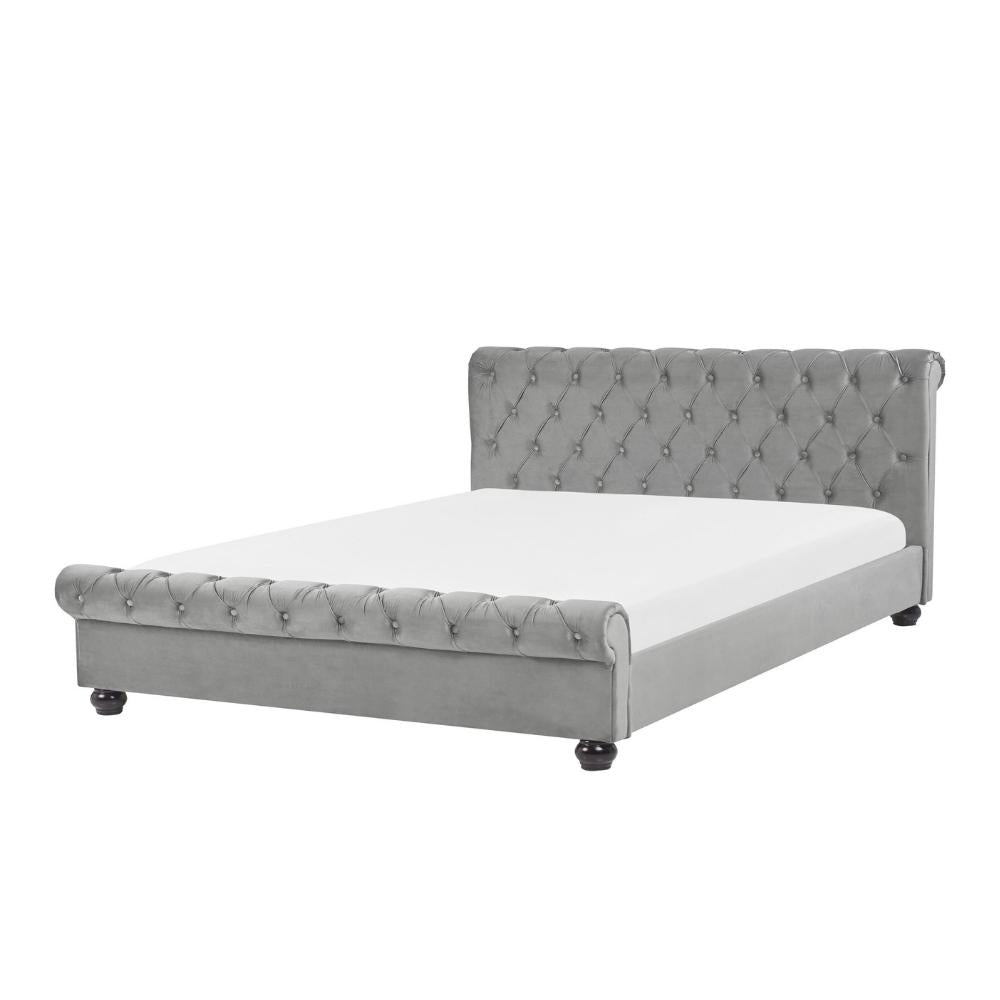 Arya Upholstered Bed Without Storage In Suede