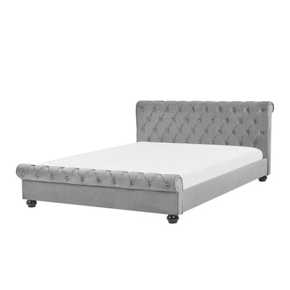 Arya Upholstered Bed Without Storage In Suede